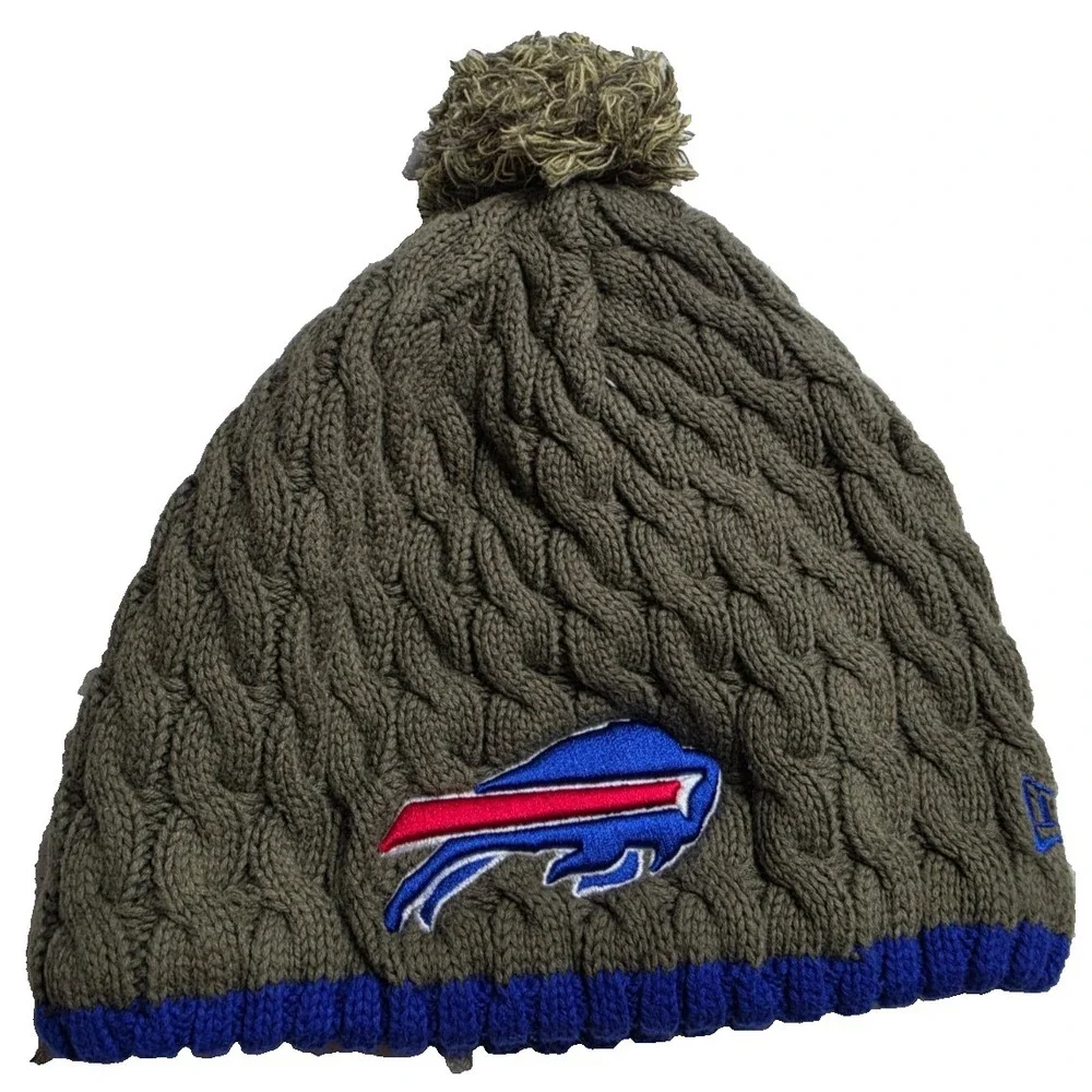 NFL New Era Buffalo Bills Green Women's Cable Knit Beanie Football